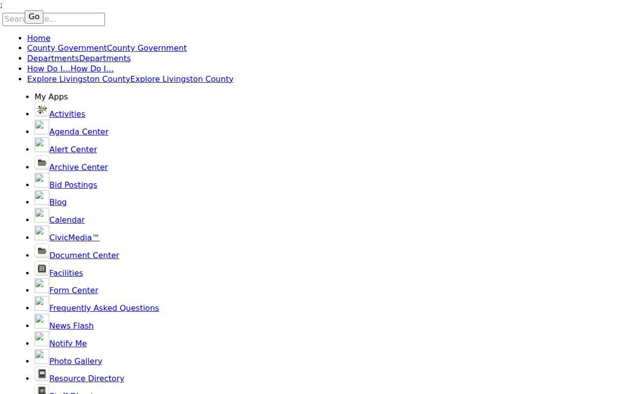 Livingston County criminal records contact directory for the Sheriff